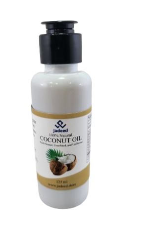 100% Natural Coconut Oil Cold Pressed, Unrefined And Unfiltered 125ml