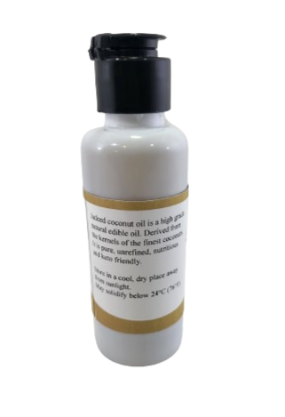 100% Natural Coconut Oil Cold Pressed, Unrefined And Unfiltered 125ml