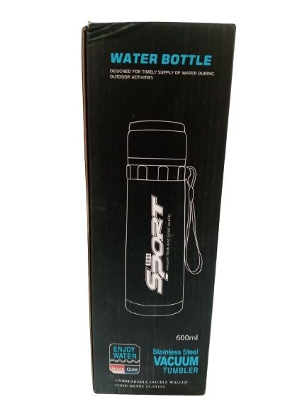 Sport Stainless Vacuum Tumbler Water Bottle 600 ml - Golden