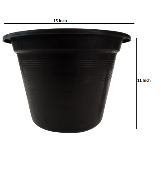 Black Plastic Pot 11'' x 15''