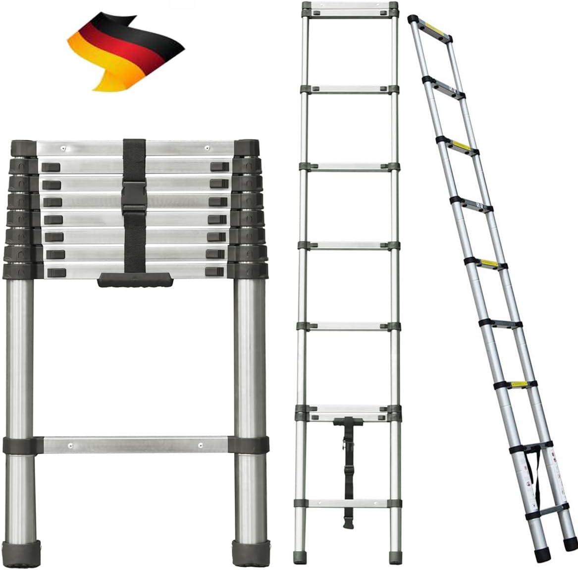 9 ft 2.6 m Multi-Purpose Aluminium Telescopic Ladder