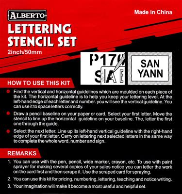 Alberto Lettering Stencils P/1700