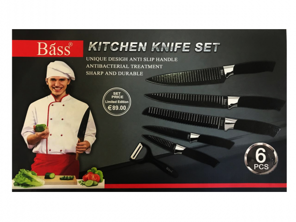 Bass Kitchen Knife Set 6Pcs