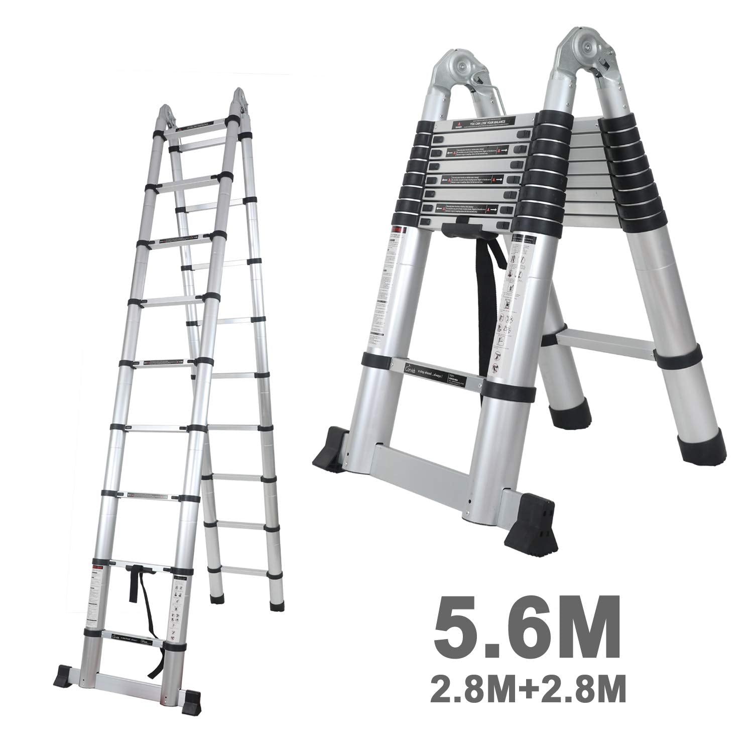 18 ft 2.8 m Multi-Purpose Aluminium Telescopic Ladder