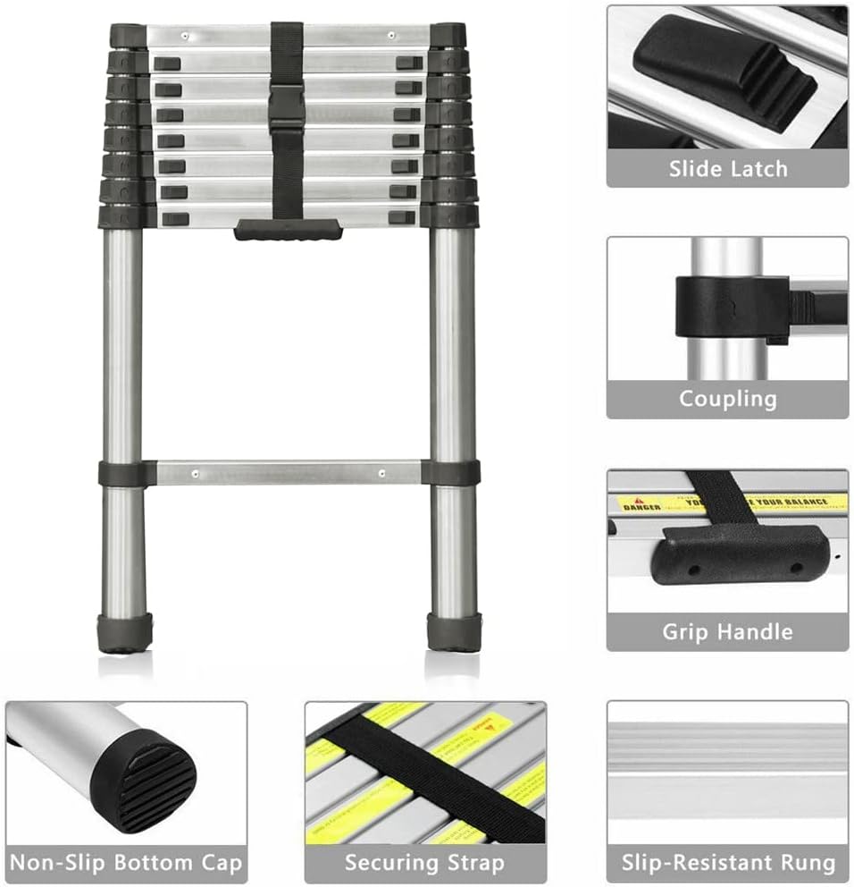 9 ft 2.6 m Multi-Purpose Aluminium Telescopic Ladder