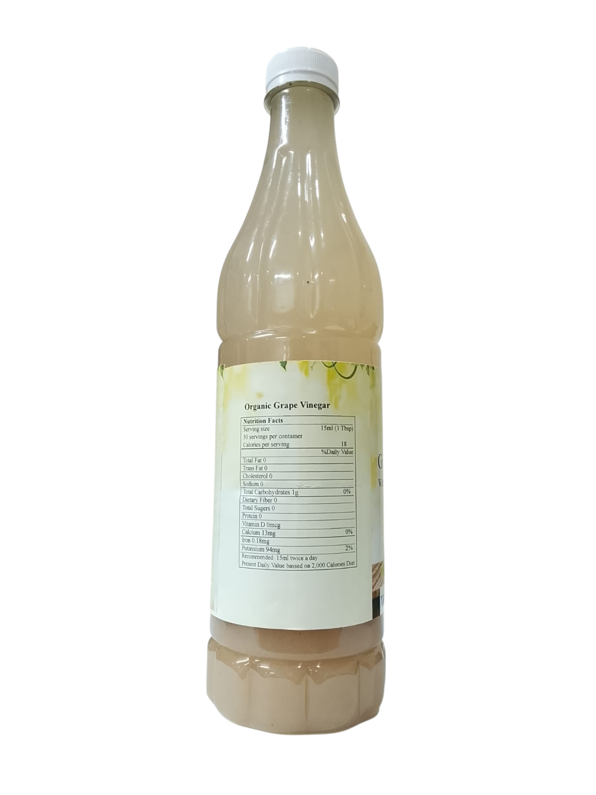 Organic Grape Cider Vinegar With The Mother 750 ml