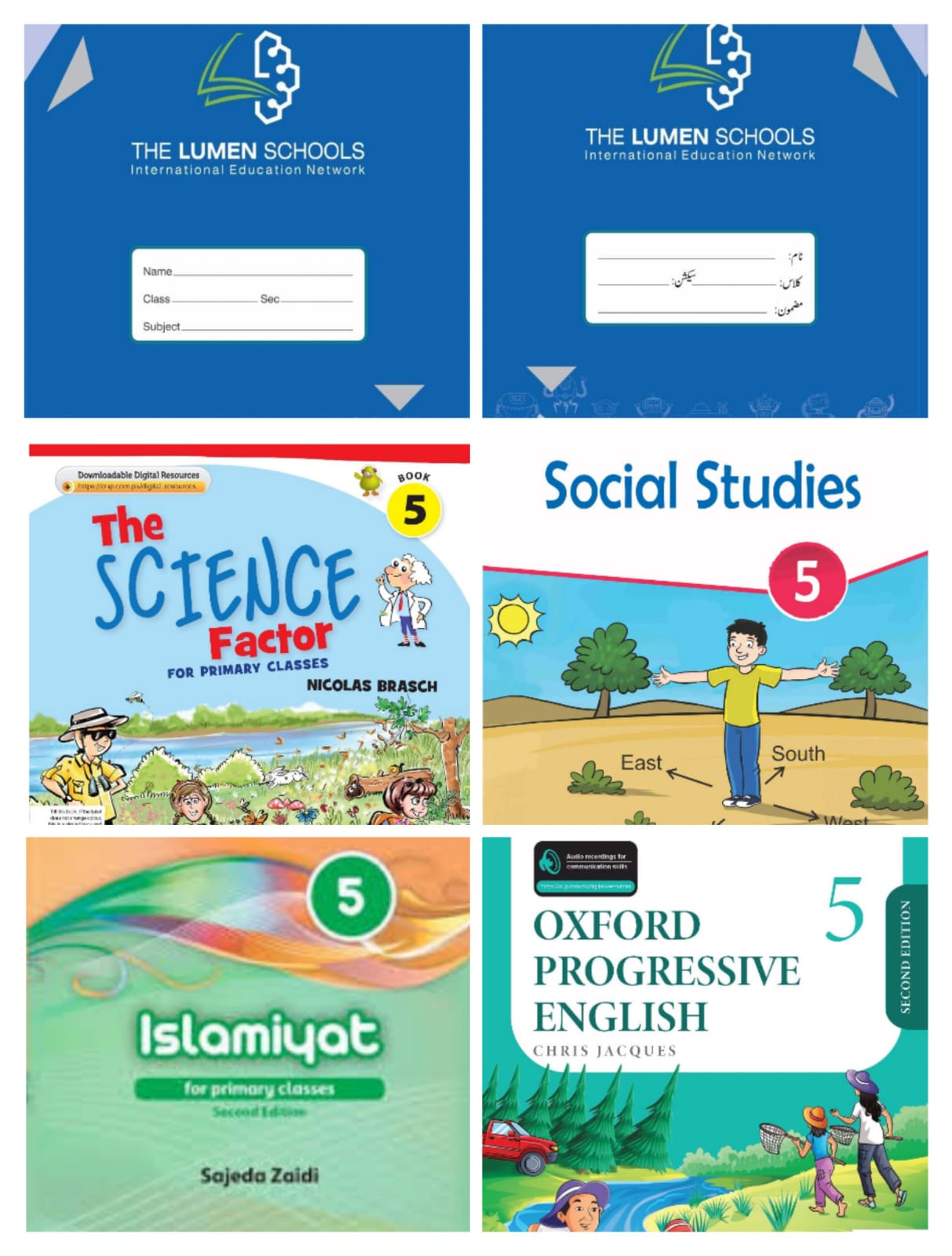 Full Set (10 textbooks and 6 notebooks) for class 5 – jadeed.store