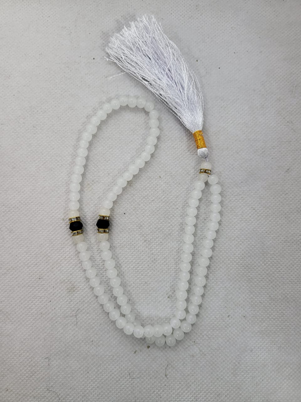 Premium Quality White Crystal Tasbih 6mm 100 beads