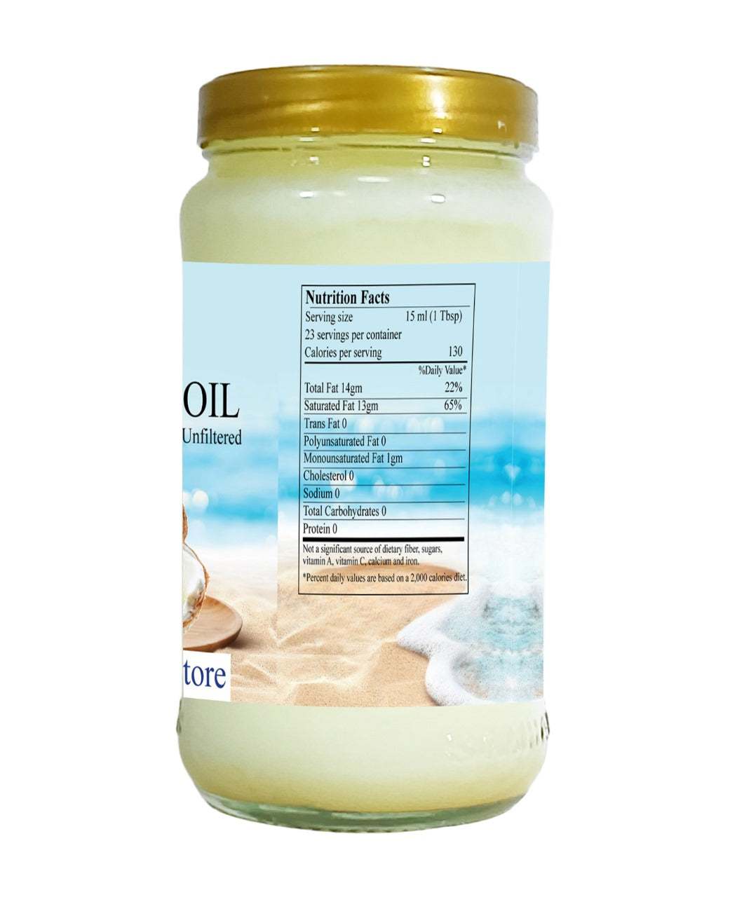 100% Natural Coconut Oil Cold Pressed, Unrefined and Unfiltered 350ml