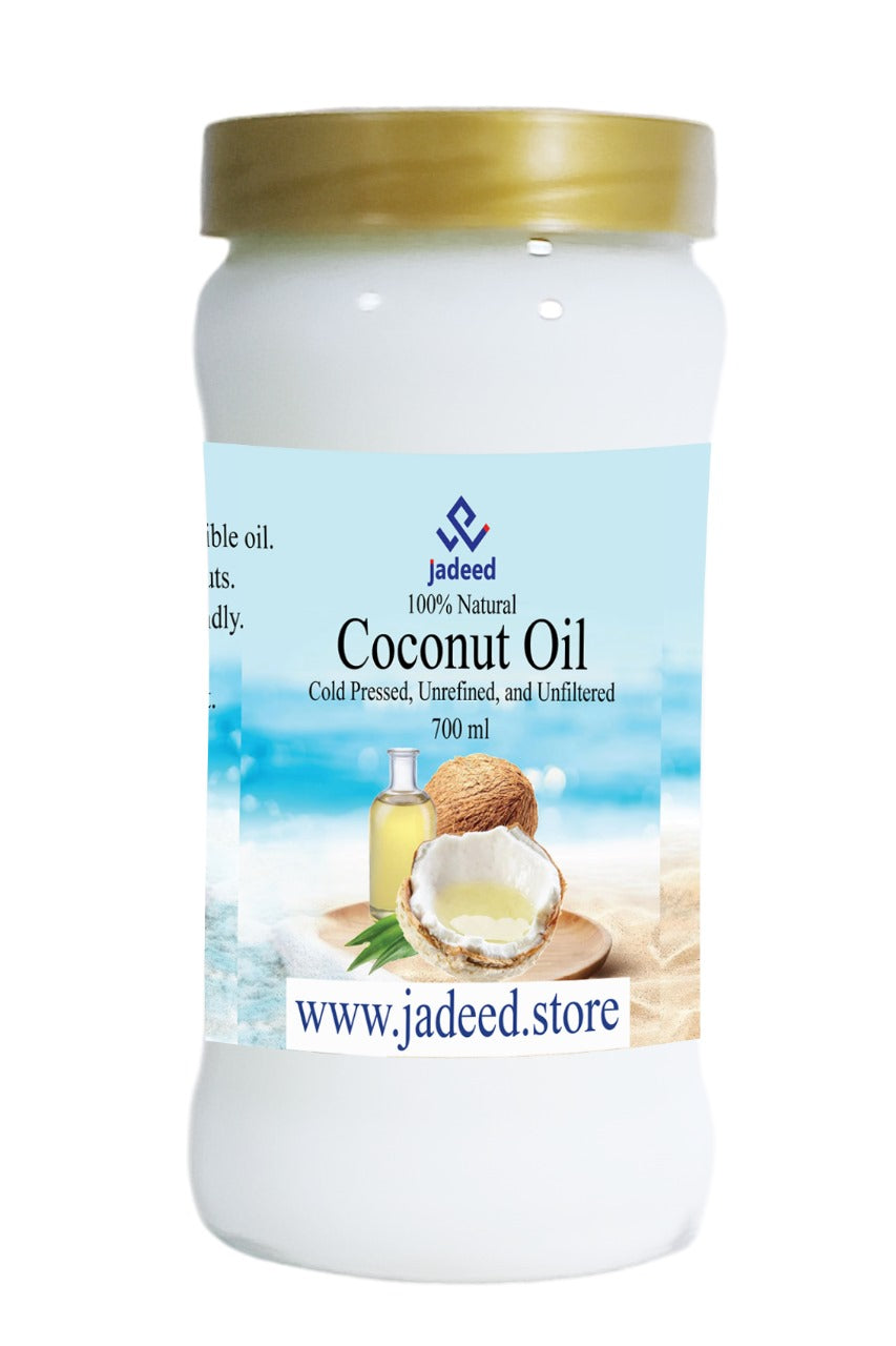 100% Natural Coconut Oil Cold Pressed, Unrefined and Unfiltered 700ml