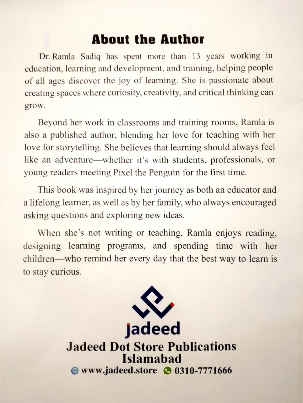 Your Adventure With Pixel By Dr. Ramla Sadiq