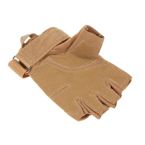 Camel Military Half Finger Gloves - XL