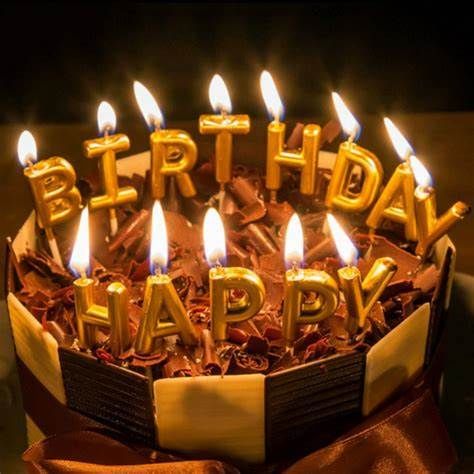 Golden Coloured Happy Birthday Candlesjadeed.storeGolden Coloured Happy Birthday Candles