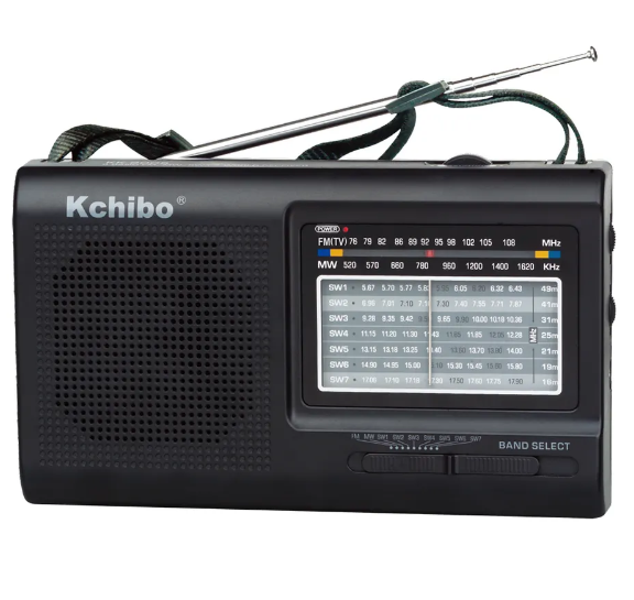 Kchibo FM (TV1)/MW/SW1-7 9 Band World Receiver Radio KK-2005
