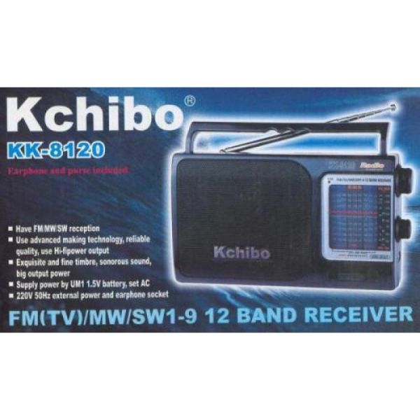 Kchibo World Receiver - 12 Band FM Radio (TV) /MW/SW1-9 KK-8120