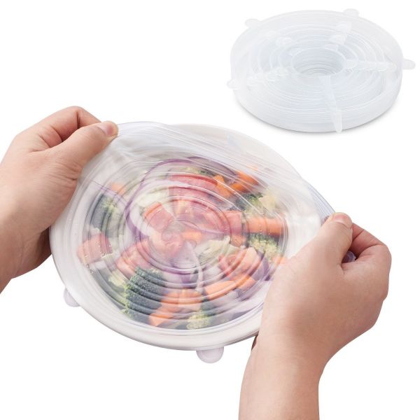 6Pcs Super Stretch Silicone Lids