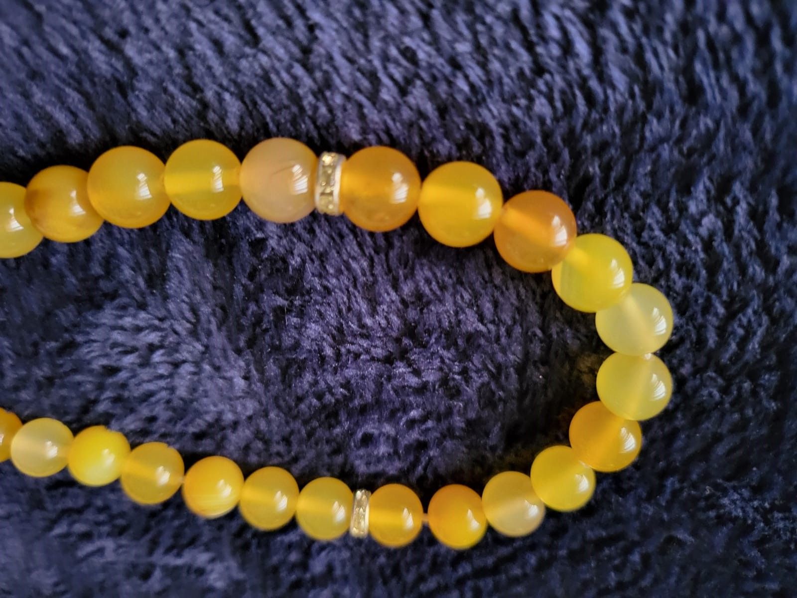 Yellow Aqeeq Tasbih 10mm 33 Beads