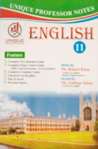 Unique English Notes for Class 11 by Mr. Raheed Khan – jadeed.store