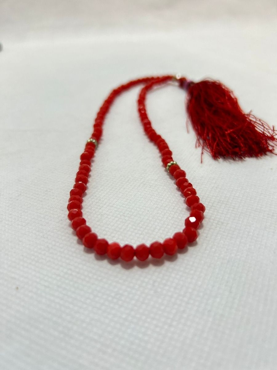 Red Crystal Tasbih 6mm 100 Beads