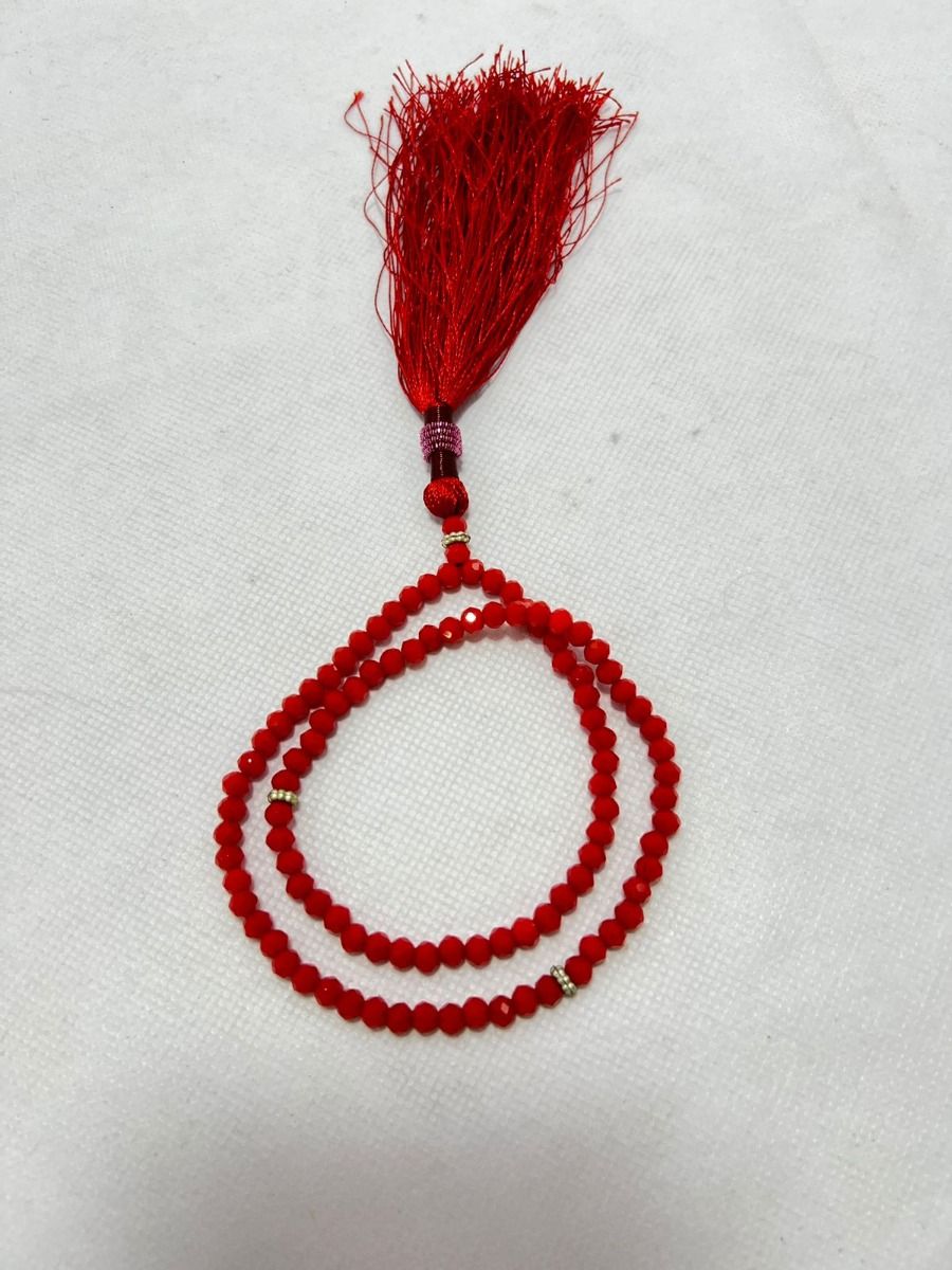 Red Crystal Tasbih 6mm 100 Beads