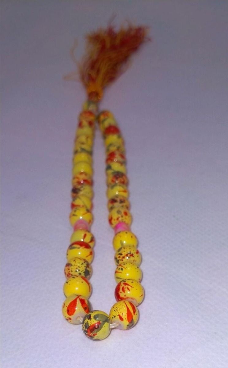 Yellow Marble Tasbih 8mm 33 Beads