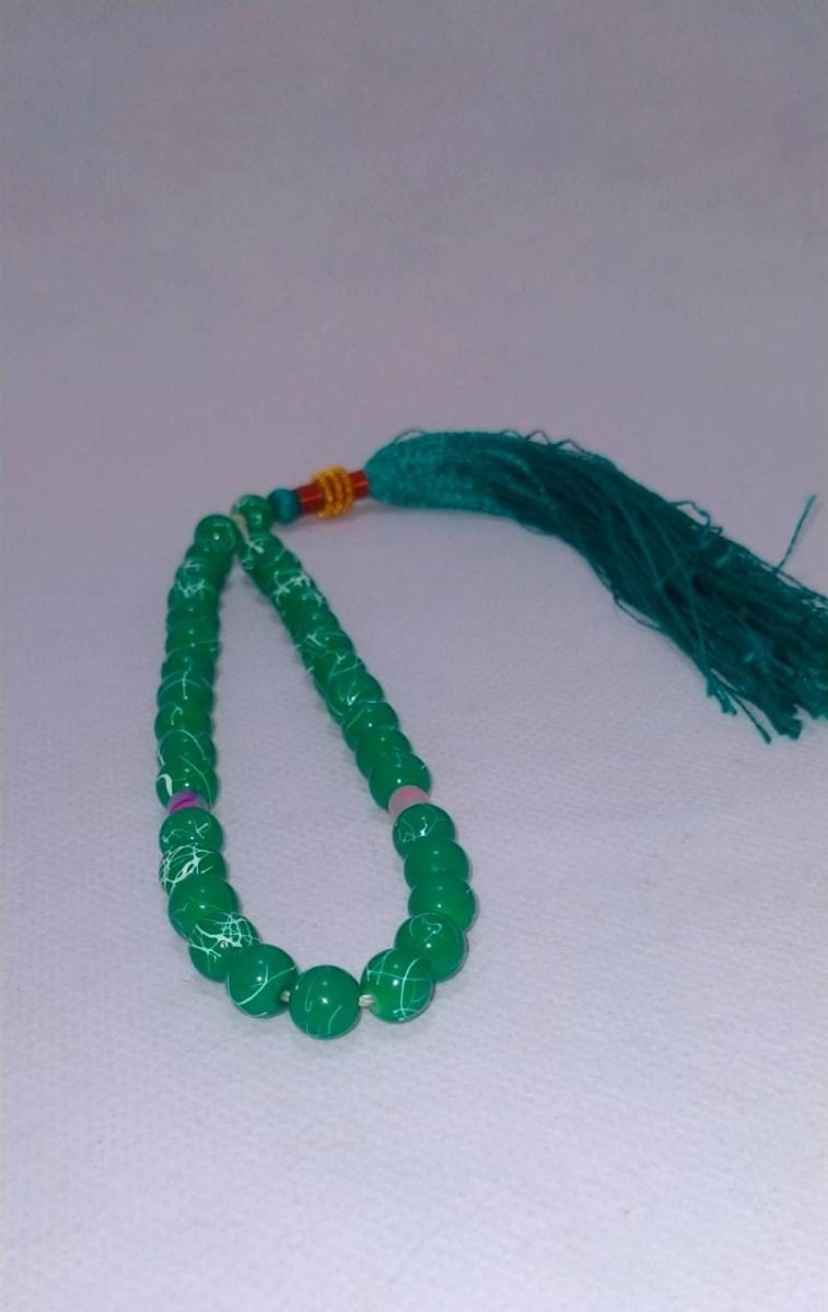 Green Marble Tasbih 8mm 33 Beads