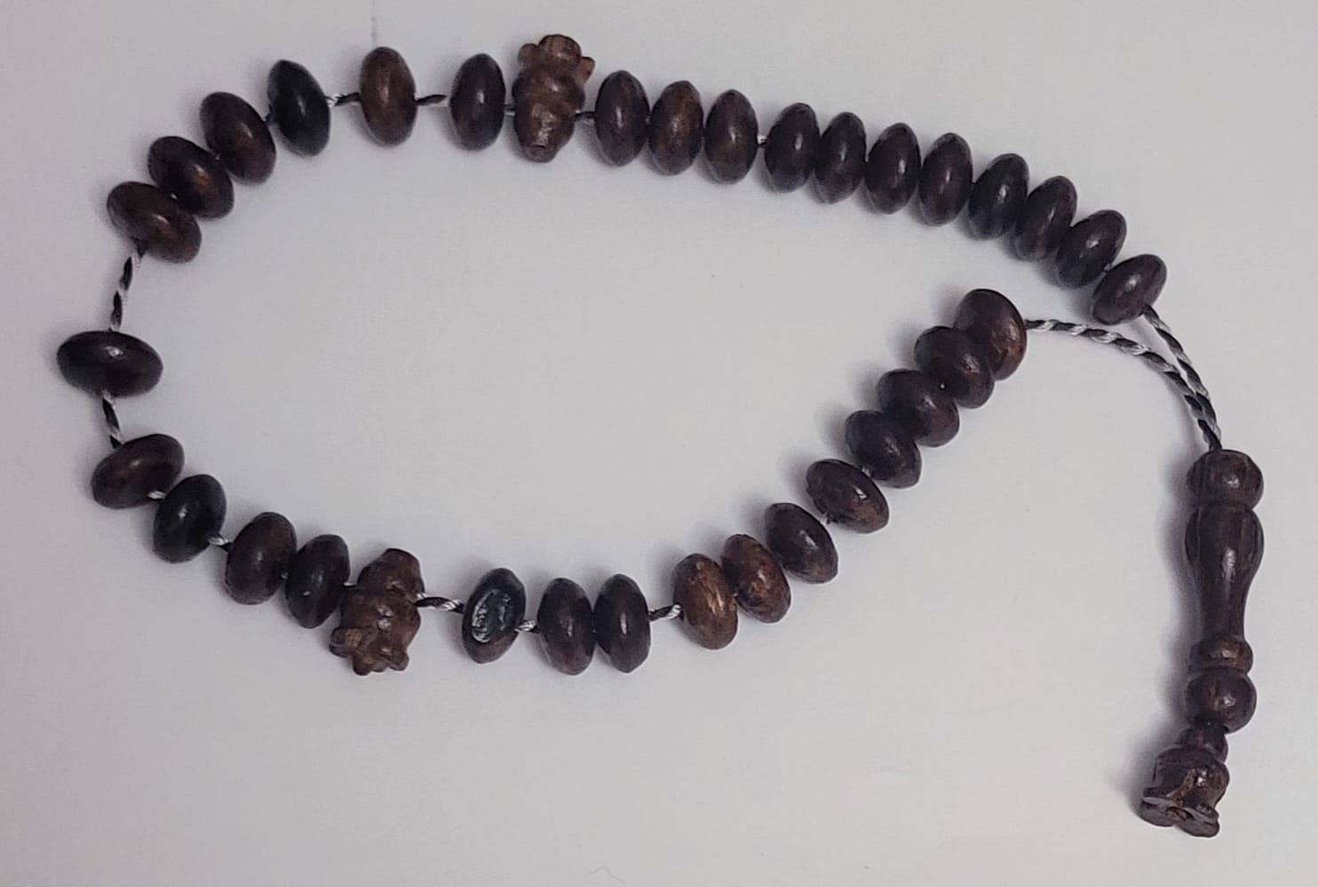 Black Wooden Tasbih 33 Beads 14 mm