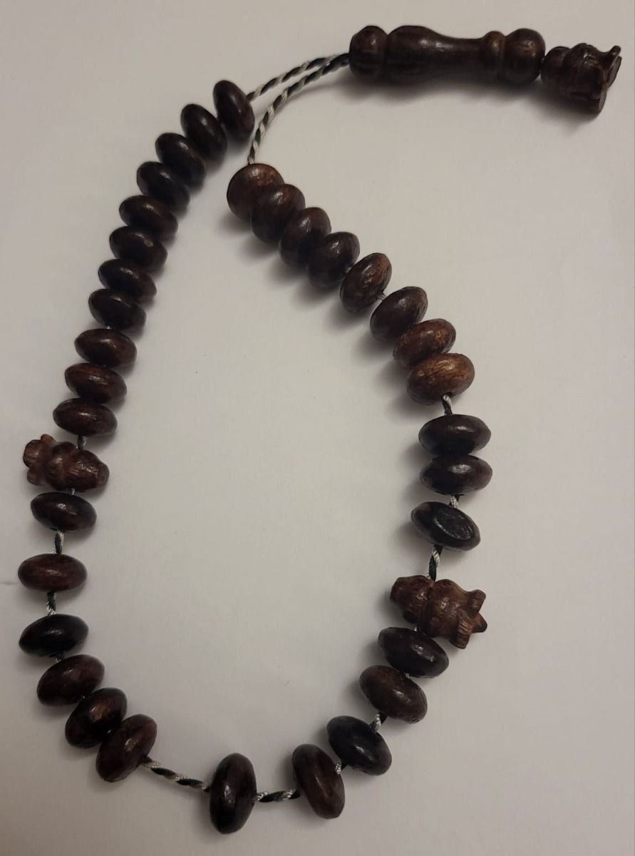Black Wooden Tasbih 33 Beads 14 mm